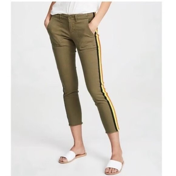 Pam & Gela Twill Utility Side Stripe Mid-Rise Ankle Skinny Pants - Picture 14 of 14